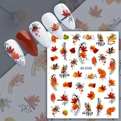 Maple Leaf Nail Art Stickers Self Adhesive Decals for DIY or Salon