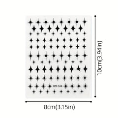 Golden Star Nail Art Stickers Self Adhesive And Decals