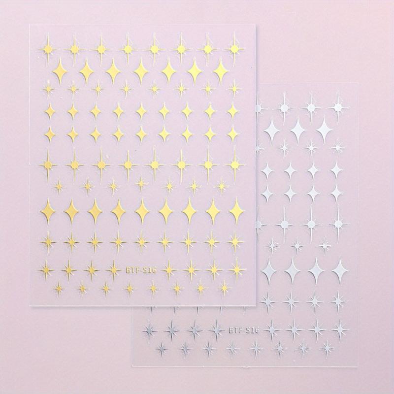 Golden Star Nail Art Stickers Self Adhesive And Decals