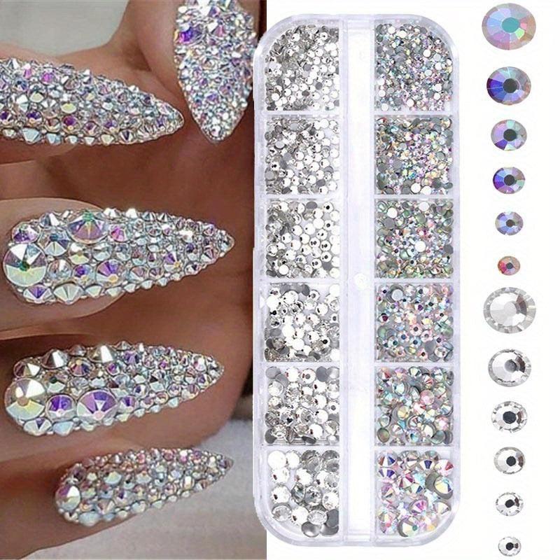 AB Crystal Rhinestone Nail Art Decoration Mixed Size Dazzling Diamonds