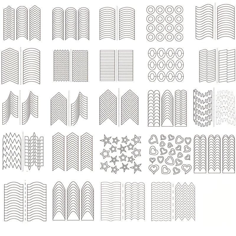 French Manicure Nail Stickers Self Adhesive Tips Guides