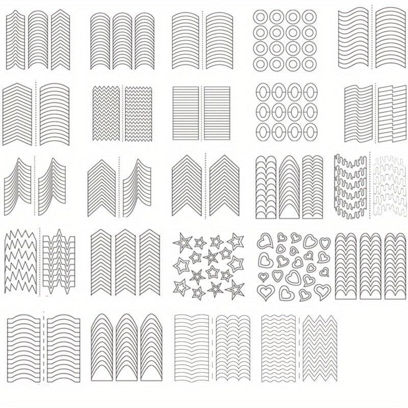 French Manicure Nail Stickers Self Adhesive Tips Guides