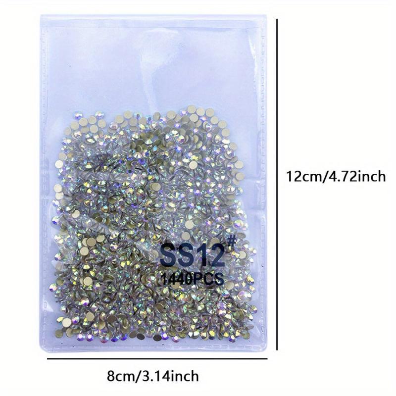 1440pcs AB Non Hotfix Rhinestones for Nail Art and Fabric Decorations