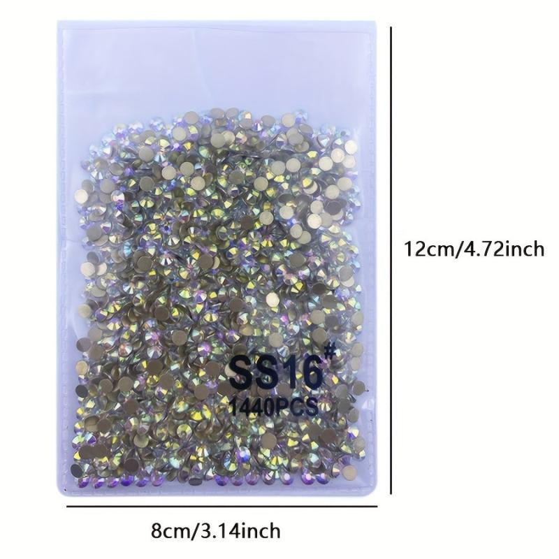 1440pcs AB Non Hotfix Rhinestones for Nail Art and Fabric Decorations