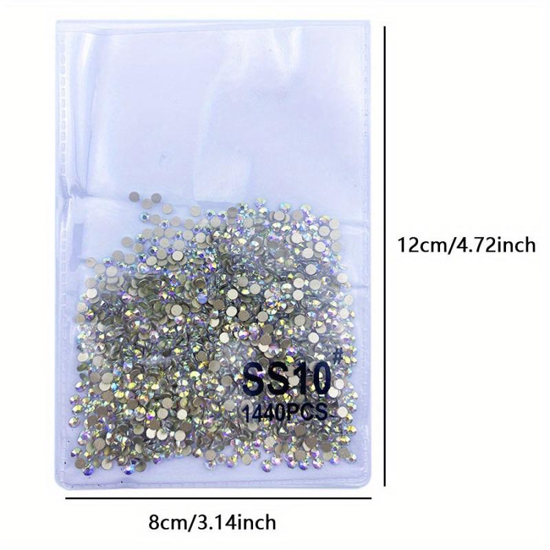 1440pcs AB Non Hotfix Rhinestones for Nail Art and Fabric Decorations