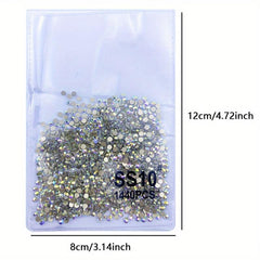 1440pcs AB Non Hotfix Rhinestones for Nail Art and Fabric Decorations