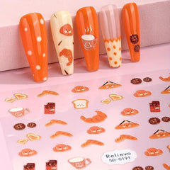 5D Cartoon Nail Art Stickers - Self Adhesive Decals for DIY Nail Art