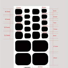 Glitter Toe Nail Stickers Self Adhesive Foot Decals for Nail Art