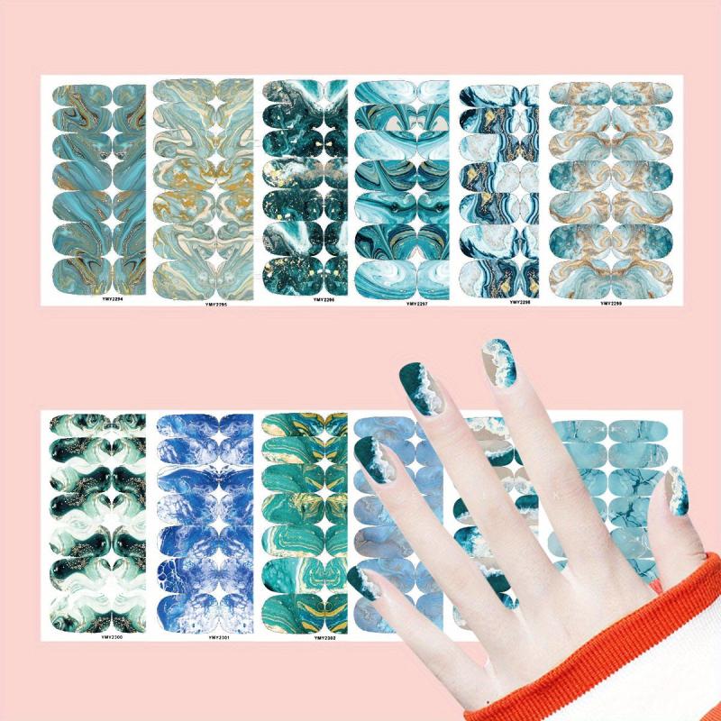 12 Self-Adhesive Nail Polish Strips - Easy Application and Removal