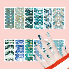 12 Self-Adhesive Nail Polish Strips - Easy Application and Removal