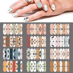 12 Self-Adhesive Nail Polish Strips - Easy Application and Removal