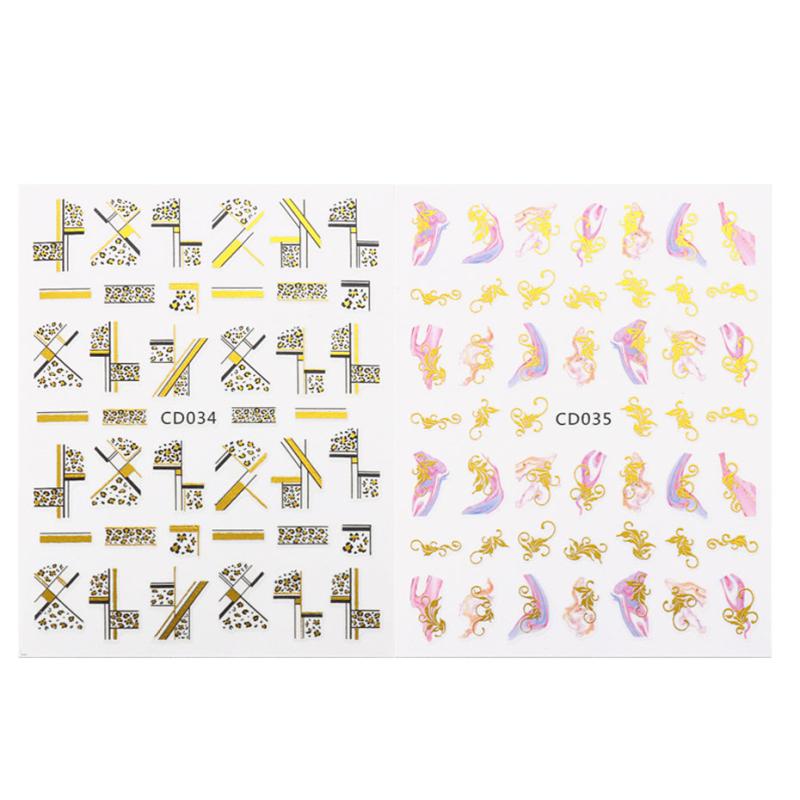 Bronzing Laser 3D Butterfly Nail Art Stickers