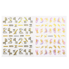 Bronzing Laser 3D Butterfly Nail Art Stickers
