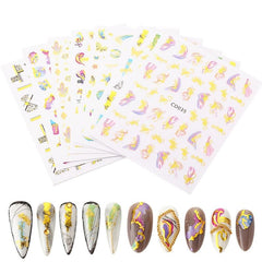 Bronzing Laser 3D Butterfly Nail Art Stickers