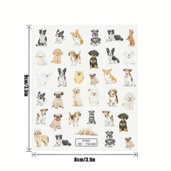 5D Cartoon Puppy Dog Nail Art Stickers Embossed Self Adhesive Decals