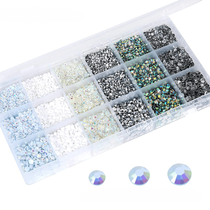 Mixed Flat Back Rhinestones Kit 3mm 4mm 5mm