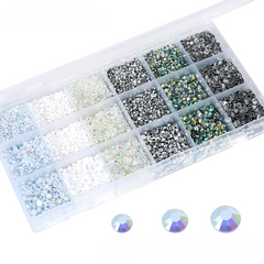 Mixed Flat Back Rhinestones Kit 3mm 4mm 5mm