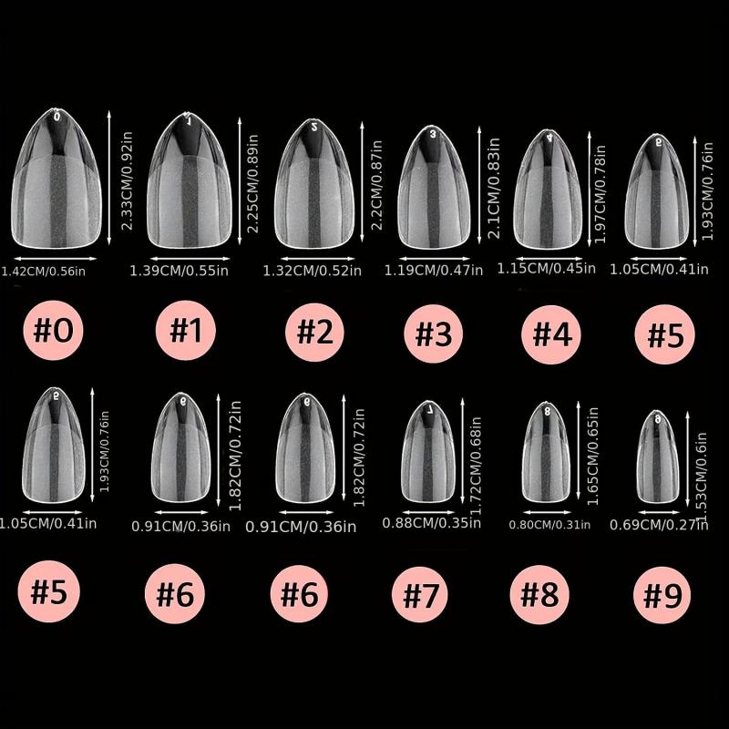 240pcs Soft Gel Nail Tips Half Matte Clear Acrylic Nail Tips