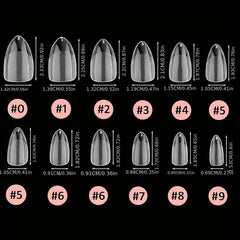 240pcs Soft Gel Nail Tips Half Matte Clear Acrylic Nail Tips