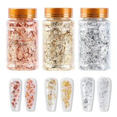Irregular Flakes Nail Art Foil Paper DIY Stickers for Manicure Decorations