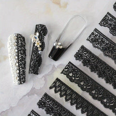 1 pc 5D Dream Lace Nail Art Stickers Embossed Relief Stick Tips DIY Nail
