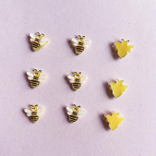 Small Resin Honeybee Nail Charms Bumblebee Ornaments
