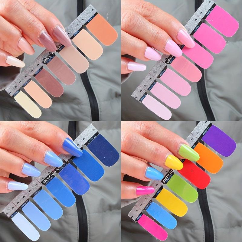 Colorful Adhesive Nail Wraps for Salon Nail Art at Home