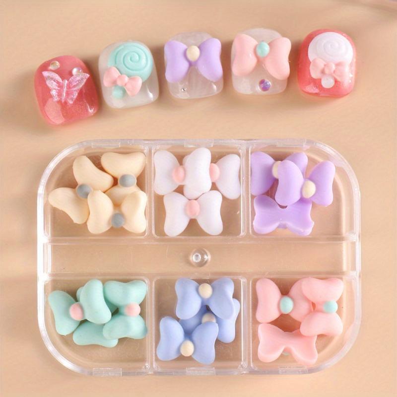 6 Grids Resin Nail Charm Cheese Banana Egg DIY Decoration