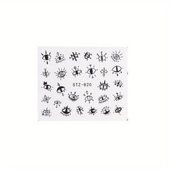 European American Nail Stickers with God Eyes