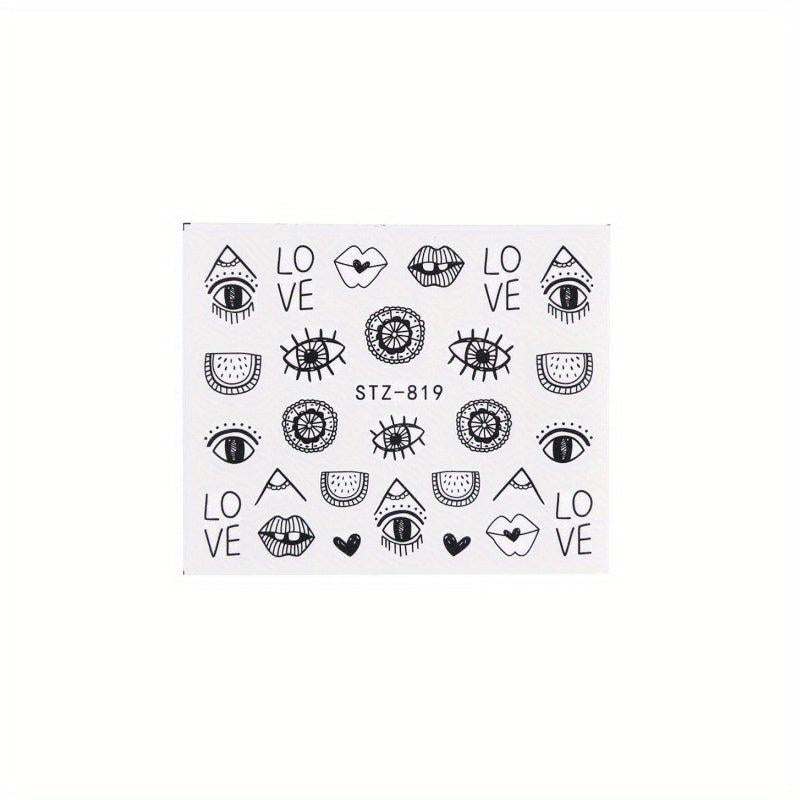 European American Nail Stickers with God Eyes