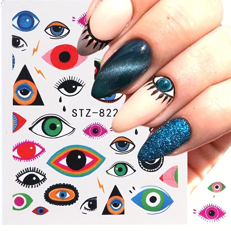 European American Nail Stickers with God Eyes