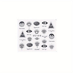 European American Nail Stickers with God Eyes