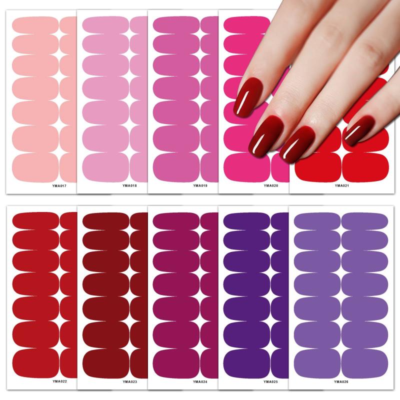Solid Nail Stickers Full Wraps Nail Polish Stickers Self Ashesive Nail Stickers