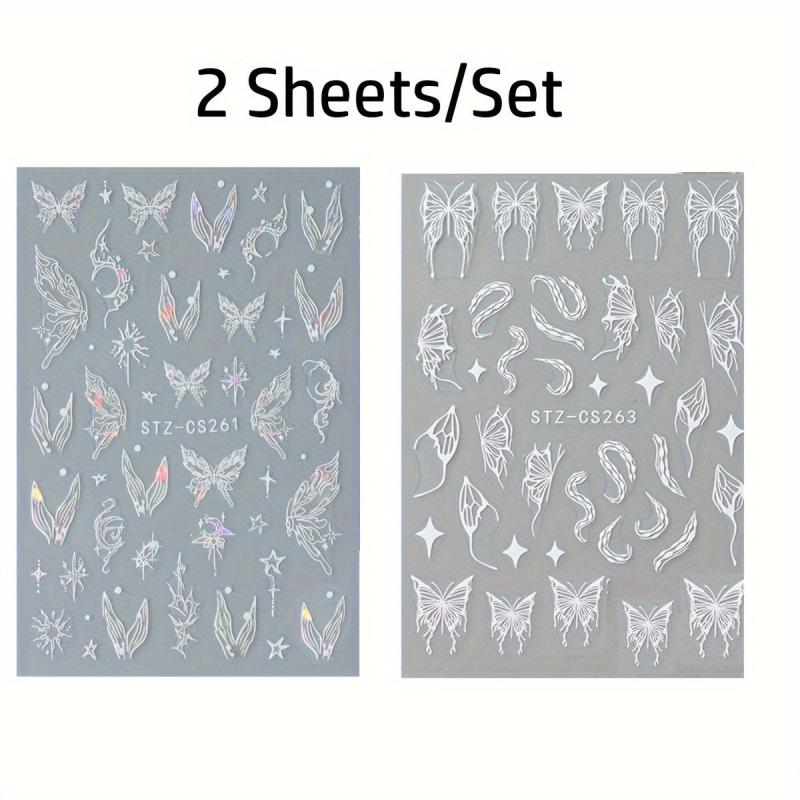 Glitter Christmas Nail Art Stickers - Snowflake Tree Bell Dec