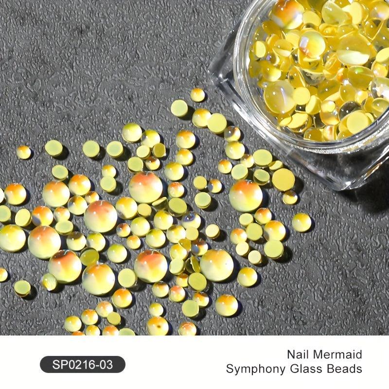 Iridescent Mermaid Resin Crystal Beads Nail Art Rhinestones