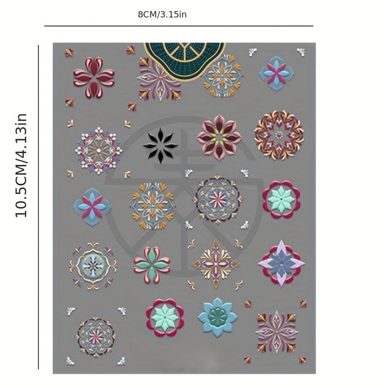 5D Lucky Koi Fish Lotus Nail Slider Decals Nail Art Stickers