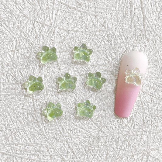 Mini 3D Paws Nail Charms Rhinestones DIY Crafts 50 Pcs