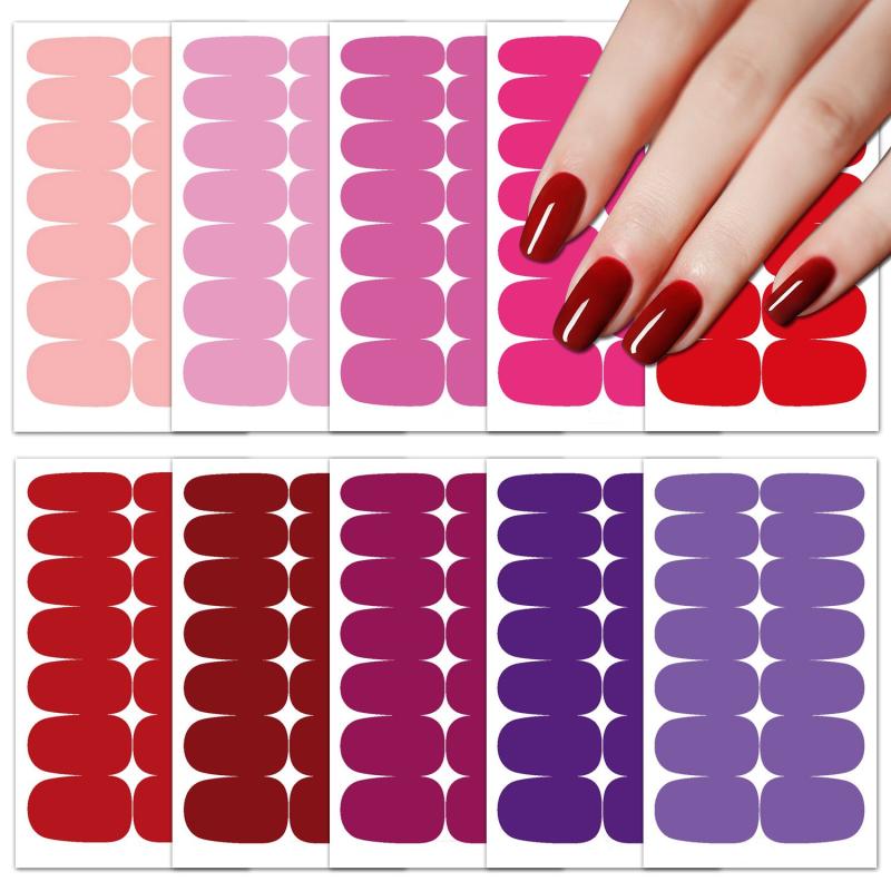 Spring Summer Nail Stickers For Women Sets Self Ashesive Solid Nail Sticker
