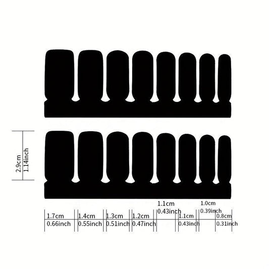Gradient Glitter Nail Stickers Set with Nail File