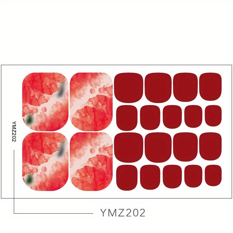 Summer Sandals Toe Nail Stickers Art Decals