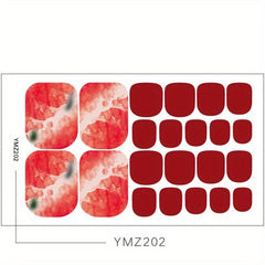 Summer Sandals Toe Nail Stickers Art Decals