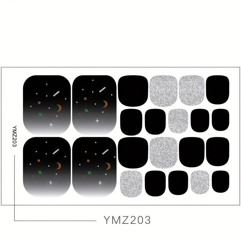 Summer Sandals Toe Nail Stickers Art Decals