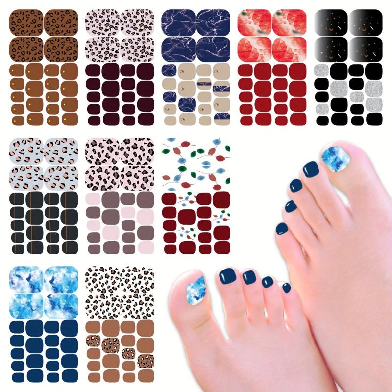Summer Sandals Toe Nail Stickers Art Decals