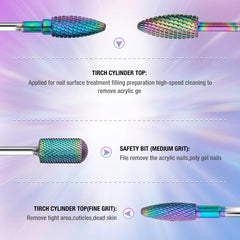 Tungsten Carbide Cuticle Remover Bit for Manicure and Pedicure