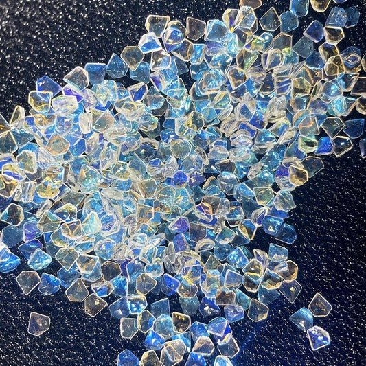 Colorful Crushed Glass Chips For Nail Art Decoration