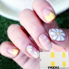 Geometric Nail Polish Stickers Wrap Strips Full Cover Self Adhesiv