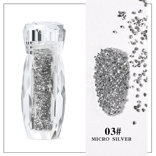 Glass Nail Charms Tiny Rhinestones Sand for DIY Nail Art