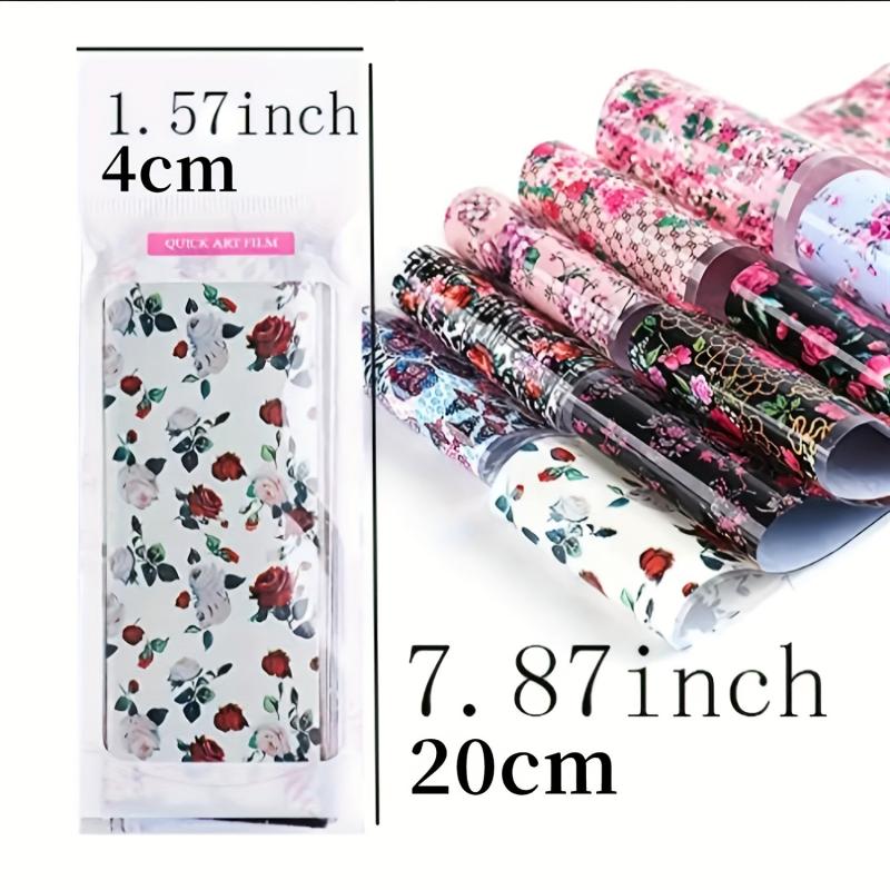 Retro Flower Nail Art Foil Transfer Stickers