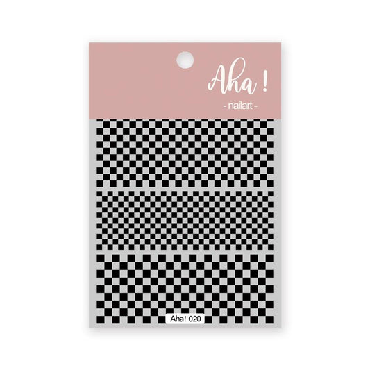 Checkered Nail Decals Stylish and Durable Manicure Stickers