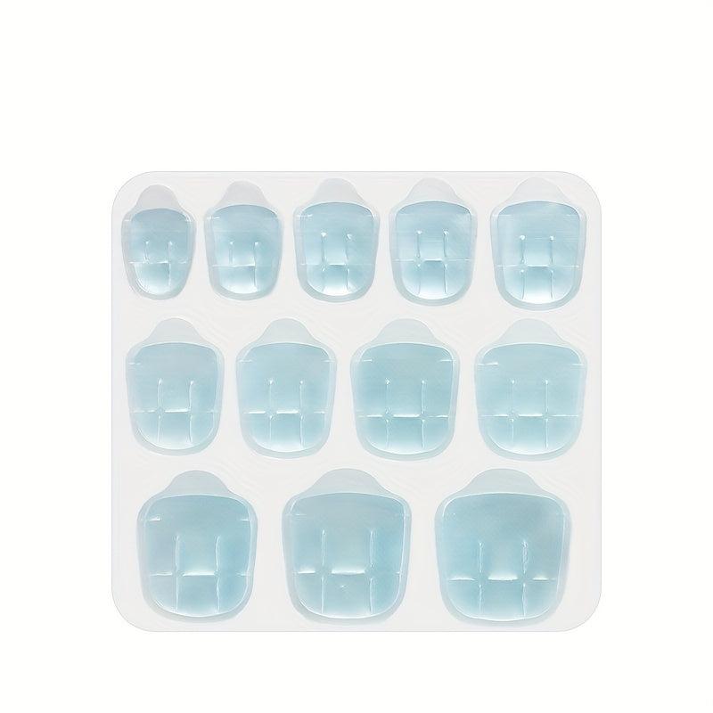 24pcs Jelly Glue Plus Size Nail Stickers